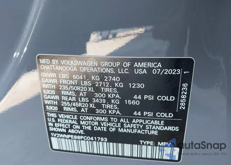 2023 Volkswagen Id.4 Awd Pro S from USA, damaged, VIN 1V2WNPE88PC041793